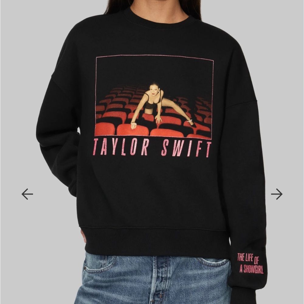 NEW - OFFICIAL TAYLOR SWIFT LIFE OF A SHOWGIRL ‘IT'S FRIGHTENING’ CREWNECK - S